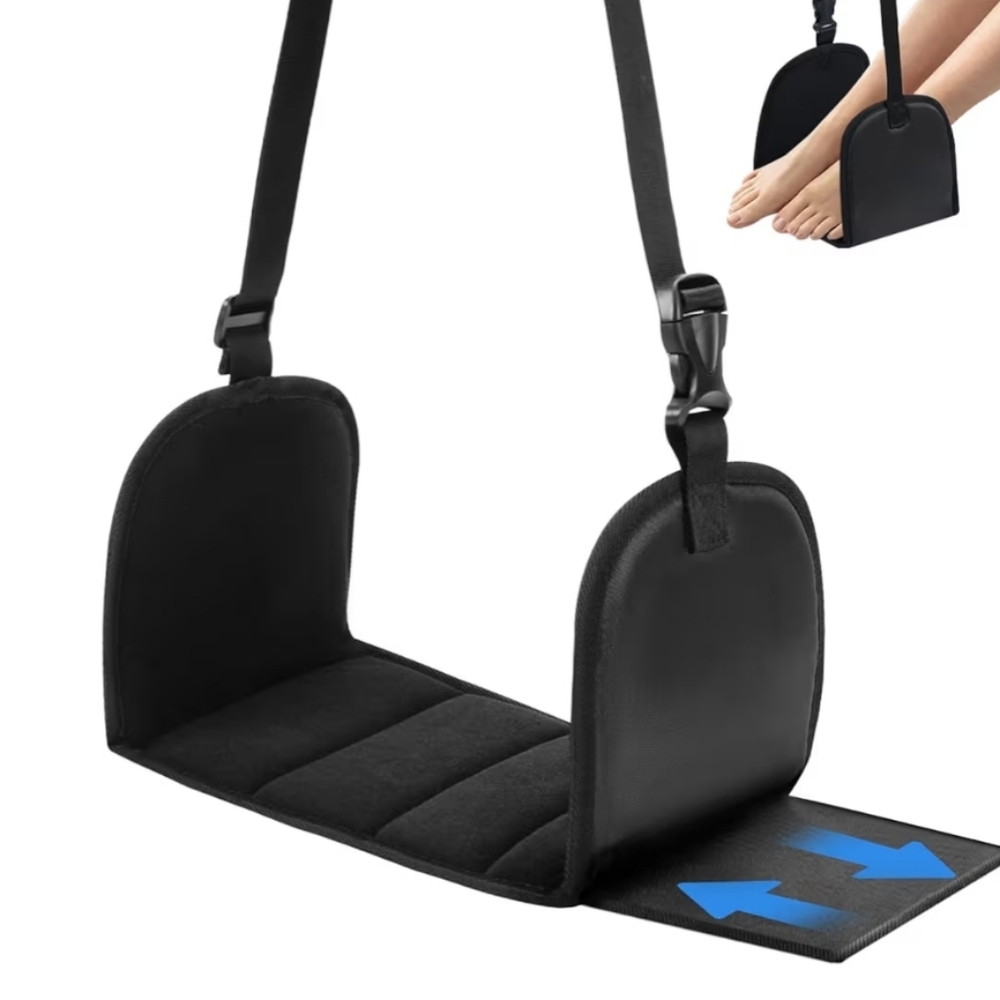 Black Travel Footrest Hammock